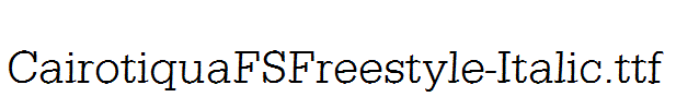 CairotiquaFSFreestyle-Italic.ttf