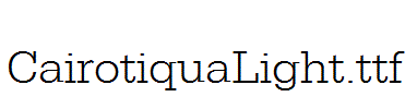 CairotiquaLight.ttf