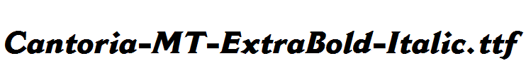 Cantoria-MT-ExtraBold-Italic.ttf