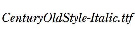 CenturyOldStyle-Italic.ttf