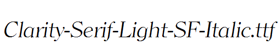 Clarity-Serif-Light-SF-Italic.ttf