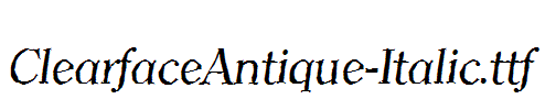 ClearfaceAntique-Italic.ttf