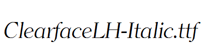 ClearfaceLH-Italic.ttf