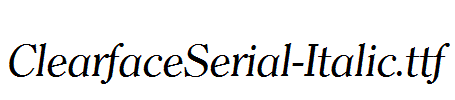 ClearfaceSerial-Italic.ttf