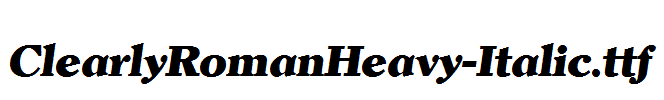 ClearlyRomanHeavy-Italic.ttf