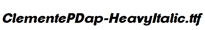 ClementePDap-HeavyItalic.ttf