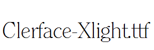 Clerface-Xlight.ttf