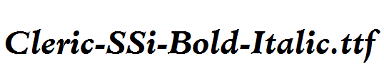 Cleric-SSi-Bold-Italic.ttf