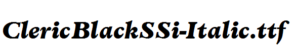 ClericBlackSSi-Italic.ttf