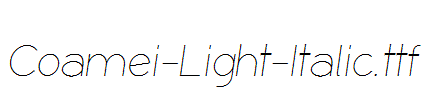 Coamei-Light-Italic.ttf