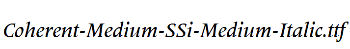 Coherent-Medium-SSi-Medium-Italic.ttf