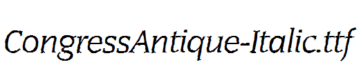 CongressAntique-Italic.ttf