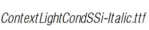 ContextLightCondSSi-Italic.ttf