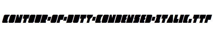 Contour-of-Duty-Condensed-Italic.ttf