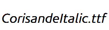 CorisandeItalic.ttf