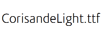 CorisandeLight.ttf