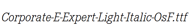 Corporate-E-Expert-Light-Italic-OsF.ttf