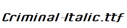 Criminal-Italic.ttf