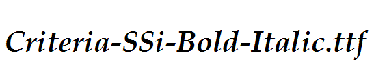 Criteria-SSi-Bold-Italic.ttf