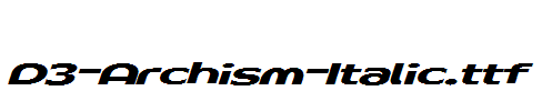 D3-Archism-Italic.ttf