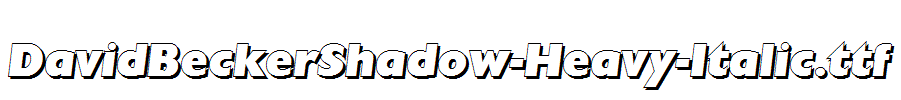 DavidBeckerShadow-Heavy-Italic.ttf