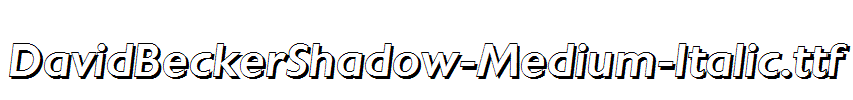 DavidBeckerShadow-Medium-Italic.ttf