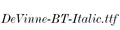 DeVinne-BT-Italic.ttf