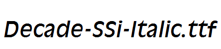 Decade-SSi-Italic.ttf