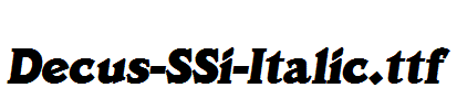 Decus-SSi-Italic.ttf