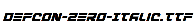 Defcon-Zero-Italic.ttf