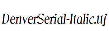 DenverSerial-Italic.ttf