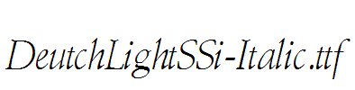 DeutchLightSSi-Italic.ttf