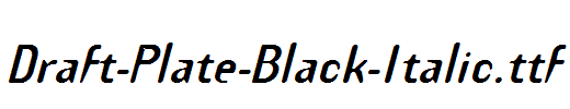 Draft-Plate-Black-Italic.ttf