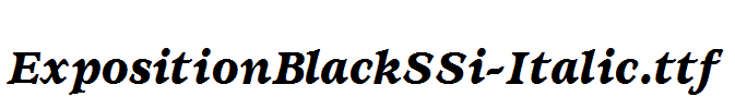 ExpositionBlackSSi-Italic.ttf