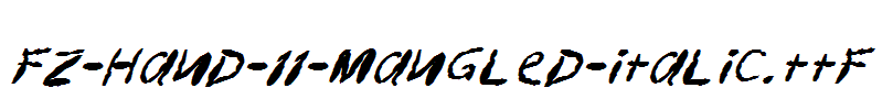 FZ-HAND-11-MANGLED-ITALIC.ttf