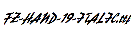 FZ-HAND-19-ITALIC.ttf