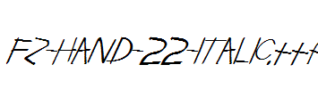 FZ-HAND-22-ITALIC.ttf