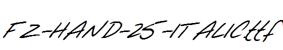 FZ-HAND-25-ITALIC.ttf