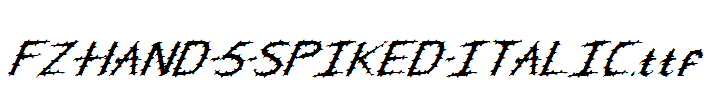 FZ-HAND-5-SPIKED-ITALIC.ttf