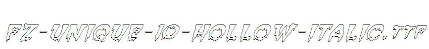 FZ-UNIQUE-10-HOLLOW-ITALIC.ttf