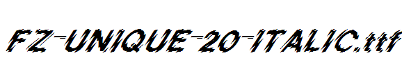 FZ-UNIQUE-20-ITALIC.ttf