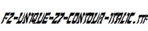 FZ-UNIQUE-27-CONTOUR-ITALIC.ttf