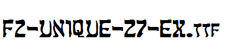 FZ-UNIQUE-27-EX.ttf