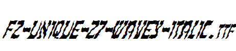 FZ-UNIQUE-27-WAVEY-ITALIC.ttf