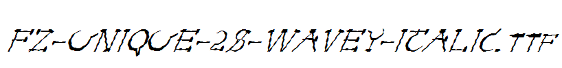 FZ-UNIQUE-28-WAVEY-ITALIC.ttf