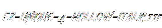 FZ-UNIQUE-4-HOLLOW-ITALIC.ttf