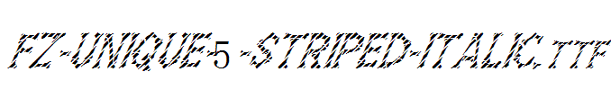 FZ-UNIQUE-5-STRIPED-ITALIC.ttf