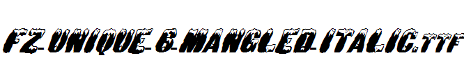 FZ-UNIQUE-6-MANGLED-ITALIC.ttf