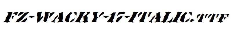 FZ-WACKY-17-ITALIC.ttf