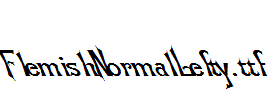 往左倾斜的字体Flemish-Normal-Lefty.ttf